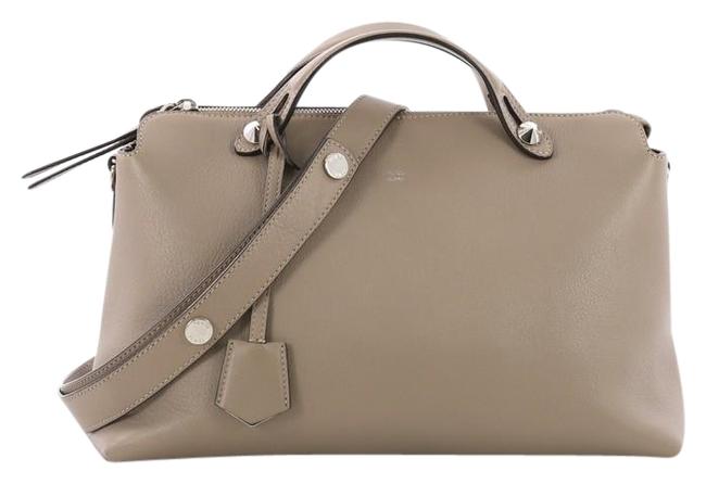 Fendi By The Calfskin Small Taupe Leather Satchel 