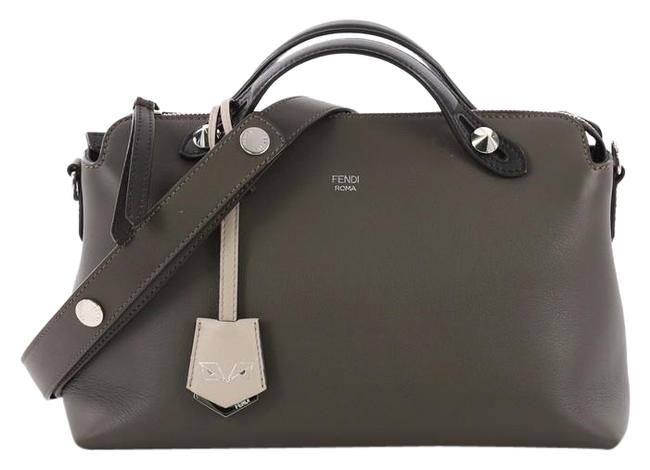 Fendi By The Small Gray Calfskin Leather Satchel 
