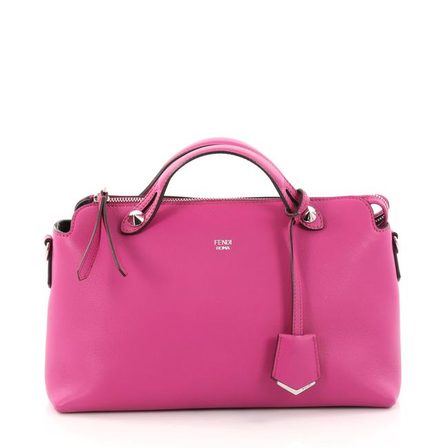 Fendi By The Small Magenta Calfskin Leather Satchel 