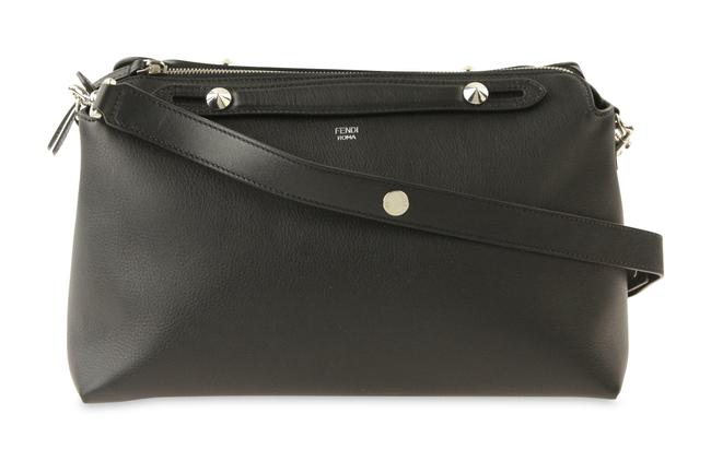 Fendi By The Way Large Convertible Black Leather Satchel 