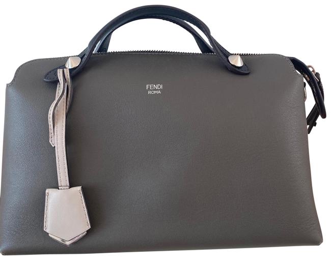 Fendi By The Way Medium Boston Charcoal Grey Satchel 