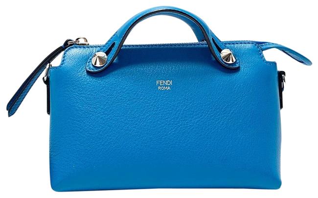 Fendi By The Way Mini Satchel Royal Blue Leather Cross Body Bag 