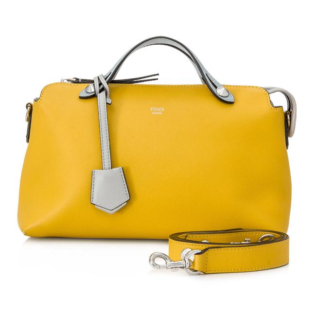 Fendi By The Way Yellow Leather Satchel 