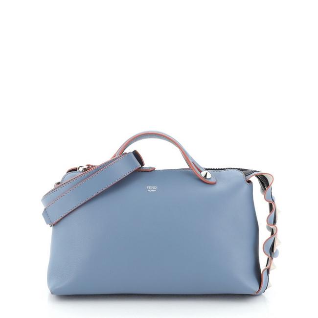 Fendi By with Studs Small Blue Leather Satchel 