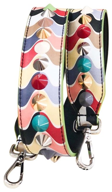 Fendi Calfskin Studded Wave Strap You Multicolor Handbag Strap Cross Body Bag 