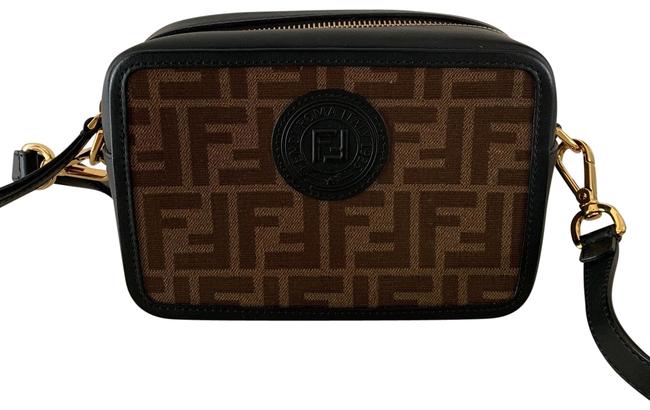 Fendi Camara Monogram Leather Cross Body Bag 