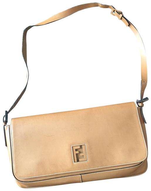 Fendi Camel Leather Clutch 
