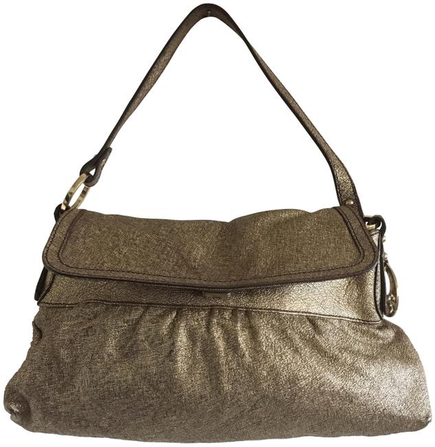 Fendi Chef Medium Gold Leather Satchel 