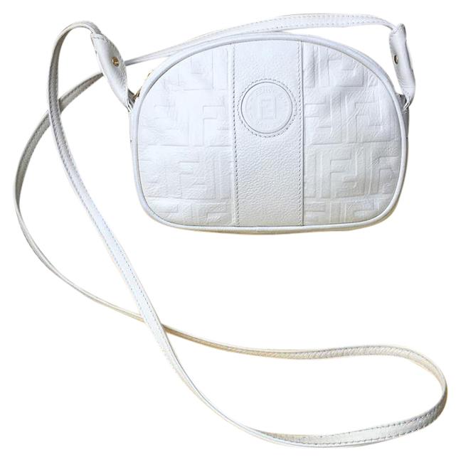 Fendi W Chic Zucca Leather Beauty W Dustbag Cross Body Bag 