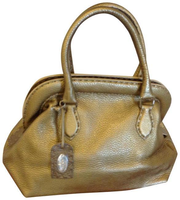 Fendi Classic Gold Leather Satchel 