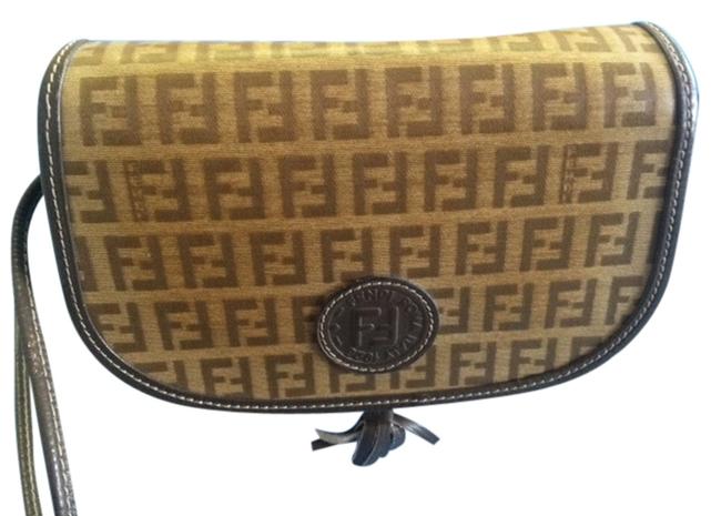 Fendi Classic Handbag Excellent Condition Stylish Brown Cross Body Bag 