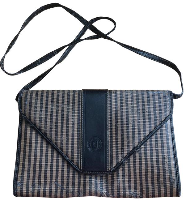 Fendi Clutch Vintage ClutchBrown Leather Cross Body Bag 