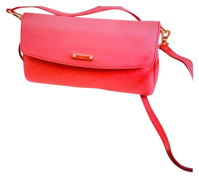 Fendi Crayons Coral Orange Saffiano Leather Cross Body Bag 