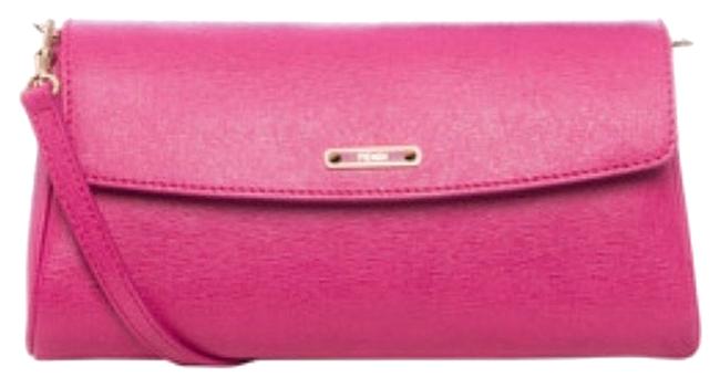 Fendi Crayons Fuchsia Saffiano Leather Cross Body Bag 
