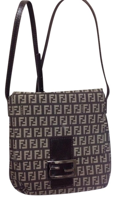 Fendi CrossBodybag Black Canvass Cross Body Bag 