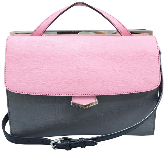 Fendi Demi Jour Multicolor Calfskin Leather Satchel 