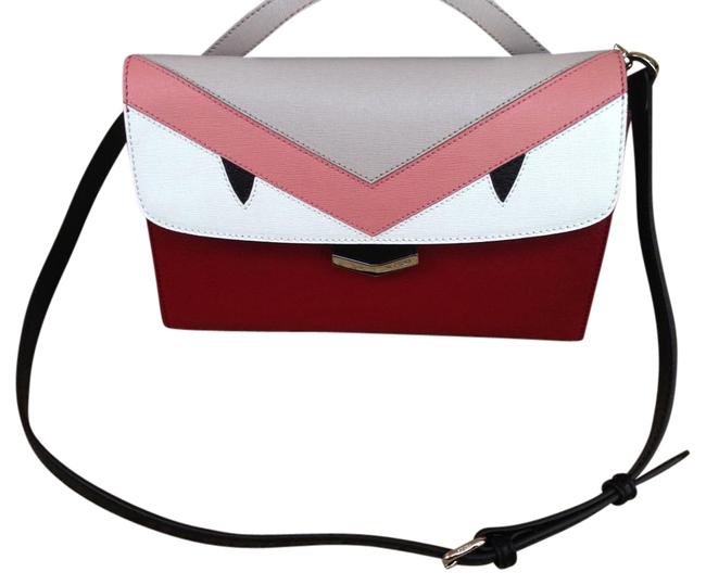 Fendi Demi Jour Multicolor Textured Leather Cross Body Bag 