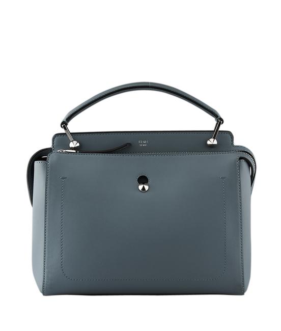 Fendi Dot com 126685 Blue Leather Satchel 