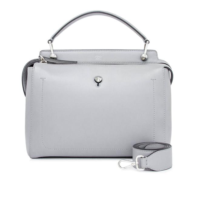 Fendi Dotcom Blue Leather Satchel 