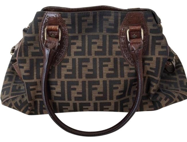 Fendi Du Jour Star Zucca Handbag Satchel 