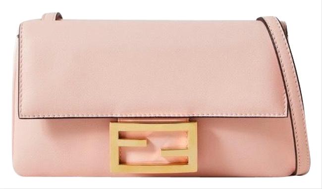 Fendi Duo Baguette Ff Logo Leather Cross Body Bag 