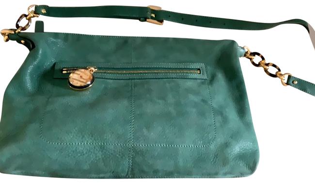 Fendi Emerald Green Suede Leather Cross Body Bag 