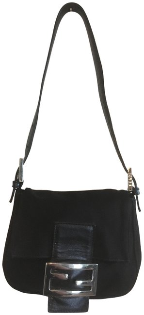 Fendi Evening Mini Purse Black Nylon Satchel 