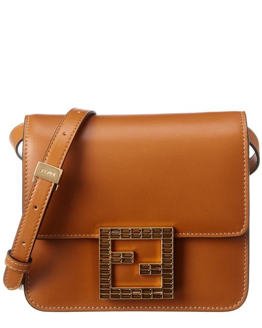 Fendi Fab Leather Beige Cross Body Bag 
