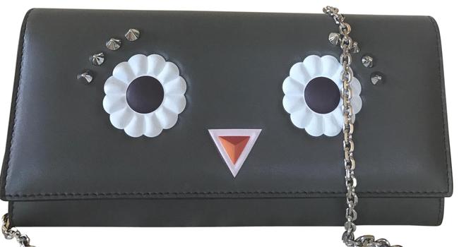 Fendi Faces Leather Wallet on chain Cross Body Bag 
