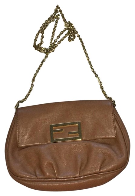 Fendi Fendista Brown Leather Cross Body Bag 