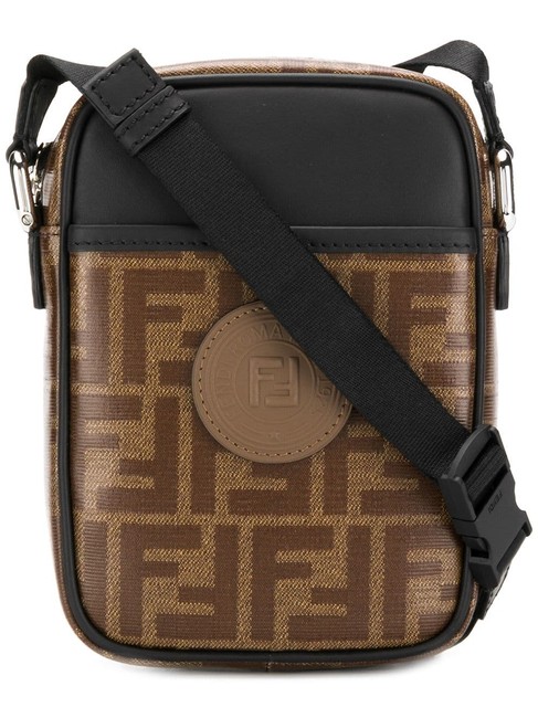 Fendi Ff Logo Camera Brown Multicolor Cross Body Bag 