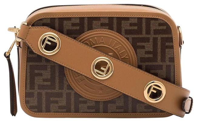 Fendi Camera Case Brown Leather Cross Body Bag 