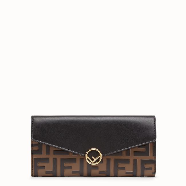 Fendi Ff Logo Chain Continental Wallet Cross Body Bag 