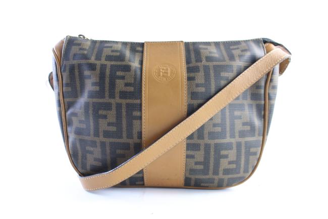 Fendi Ff Zucca 26fr0605 Tobacco Monogram Canvas Cross Body Bag 