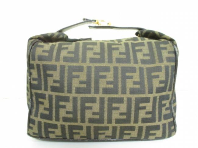 Fendi Ff Zucca Buckle Belt Boston 228038 Brown Monogram Canvas Satchel 