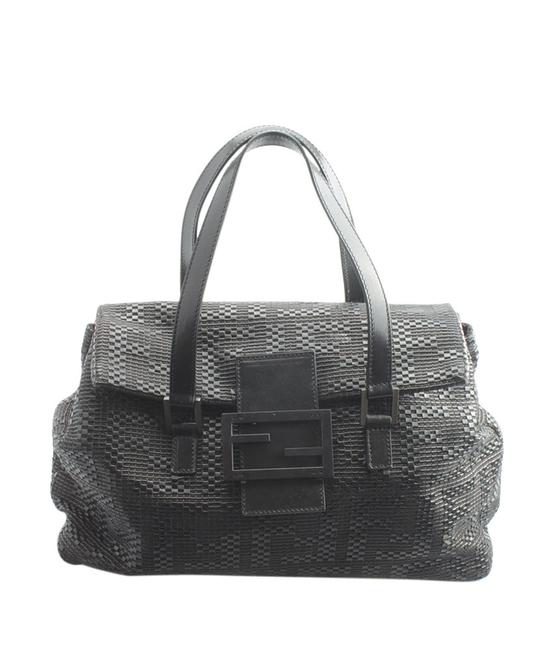 Fendi Forever 150549 Black Leather Hobo Bag 