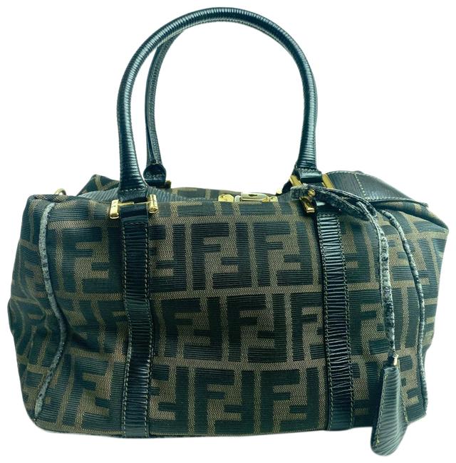 Fendi Gg Monogram Zucca Buckle 15ffa63 Brown Canvas Satchel 