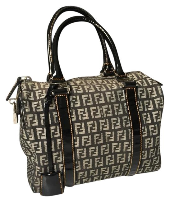 Fendi Grey Black Satchel 