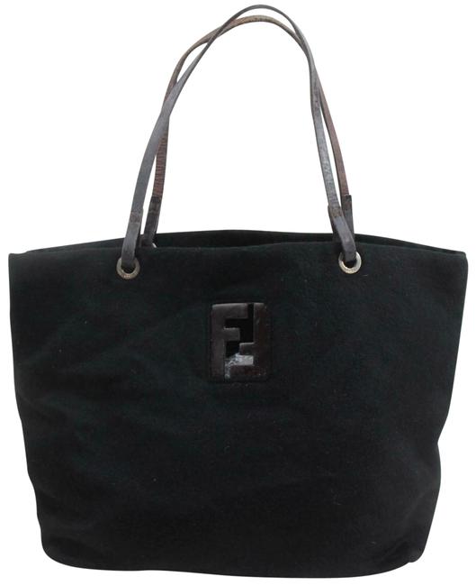 Fendi Hand Felt #2519f27 Black Satchel 