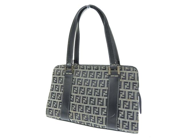 Fendi Handbag Canvas Blue Zucca 20200123 Navy Zucchino  Leather Satchel 
