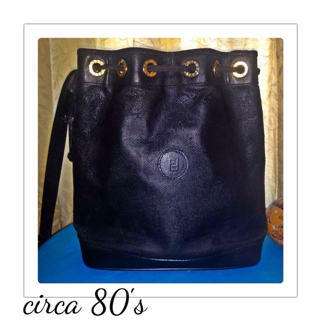 Fendi Iconic Black Leather Cross Body Bag 