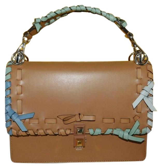 Fendi Kan 1 B123 Brown Leather Satchel 