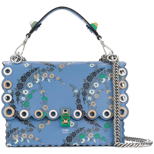 Fendi Kan I Blue Cross Body Bag 