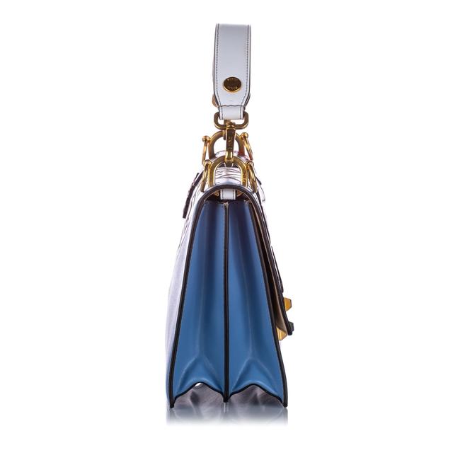 Fendi Kan I Mania White Leather Satchel 