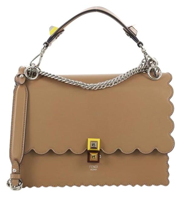 Fendi Kan Medium Crafted From Brown Leather Satchel 