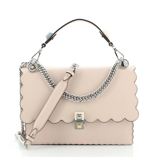 Fendi Kan Medium Pink Leather Satchel 
