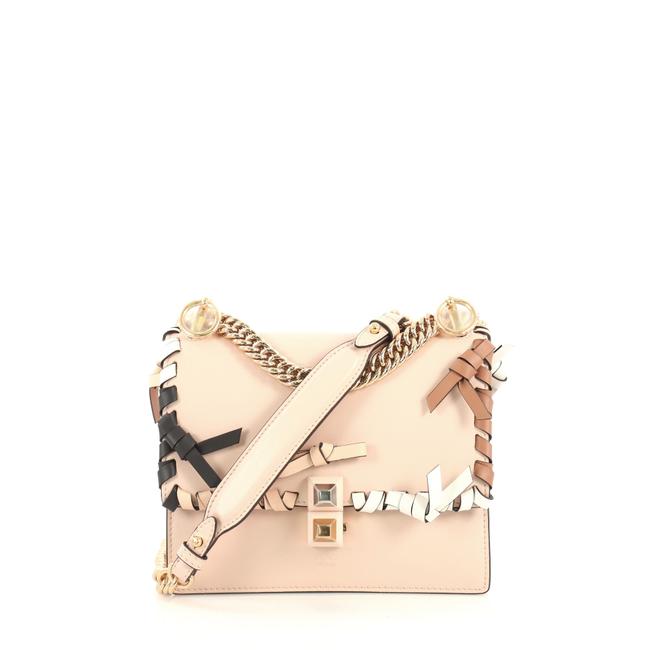 Fendi Kan Small Pink Leather Cross Body Bag 