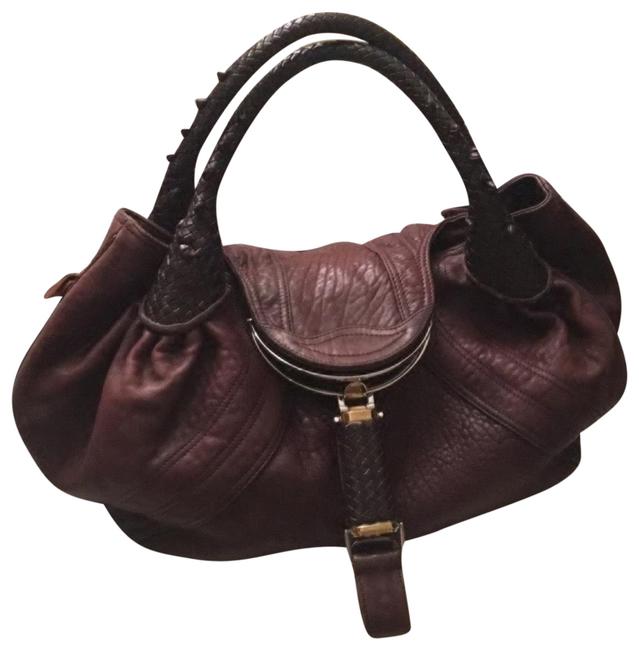 Fendi Lambskin Leather Satchel 