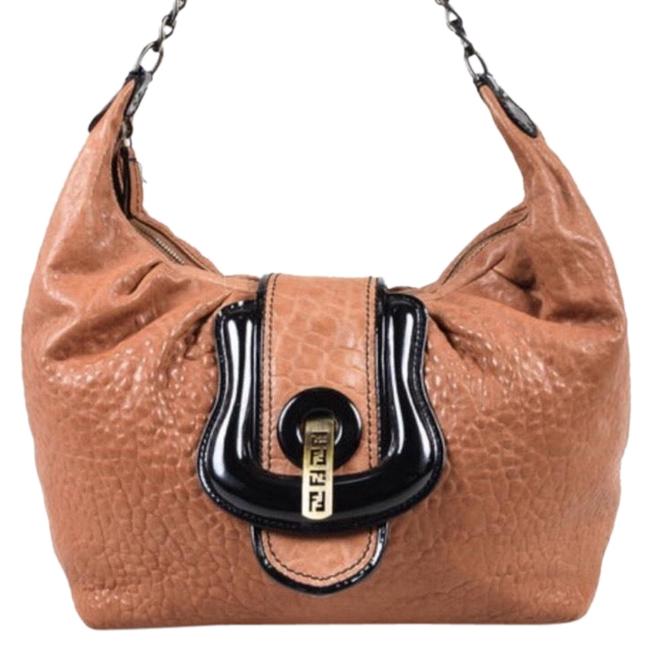 Fendi Leather Cognac Hobo Bag 