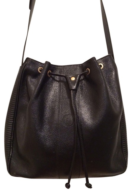 Fendi Leather Convertible Shoulder Black Cross Body Bag 